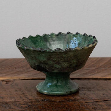 Green Moroccan Tamegroute Bowl No1 (16cm) - Mararamiro