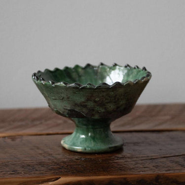 Green Moroccan Tamegroute Bowl No1 (16cm) - Mararamiro
