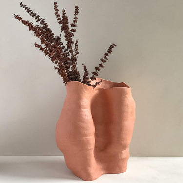 Medium Unglazed Sculptural Vessel 2 by Angela Cho - Mararamiro