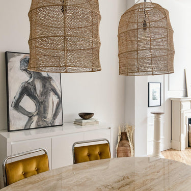 Raffia Pendant Lampshade - Mararamiro