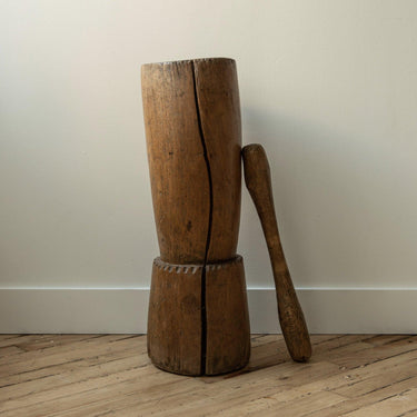 Vintage XL African Mortar & Pestle - Mararamiro