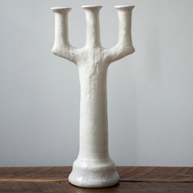 White Moroccan Tamegroute Candle Holder - Mararamiro