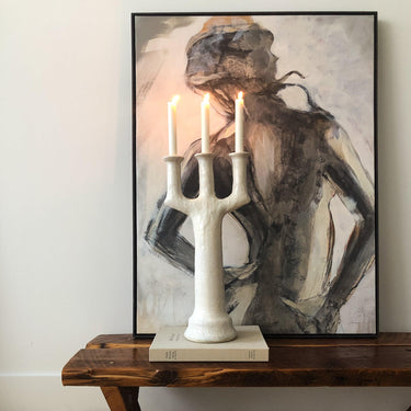 White Moroccan Tamegroute Candle Holder - Mararamiro