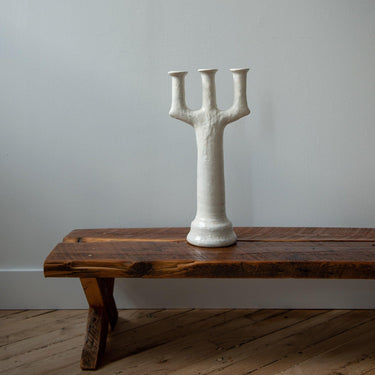 White Moroccan Tamegroute Candle Holder - Mararamiro