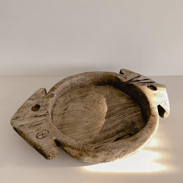 X-Large Antique Wood Bowl - Mararamiro