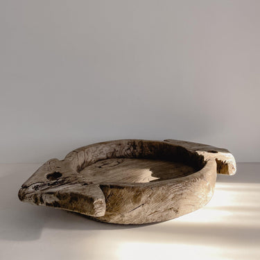 X-Large Antique Wood Bowl - Mararamiro